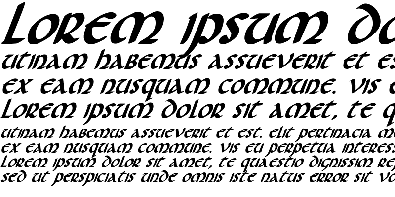 Sample of Foucault Bold Italic