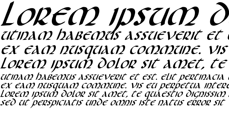 Sample of Foucault Italic