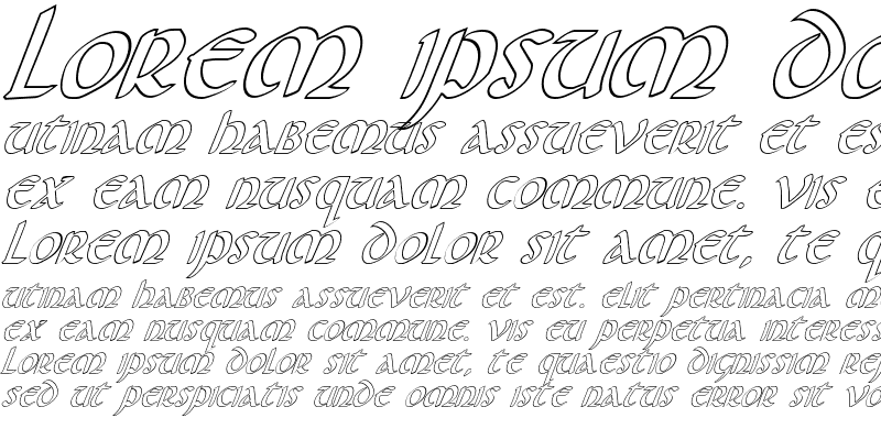 Sample of Foucault Outline Italic Italic