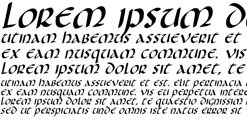 Sample of Foucault Rotalic Italic