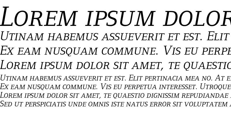 Sample of FoundryFormSerif SC Italic