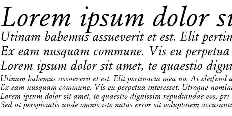 Sample of FoundryOldStyle Italic