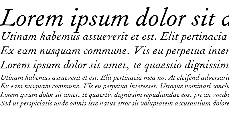 Sample of Fournier MT Old Style Figures Italic