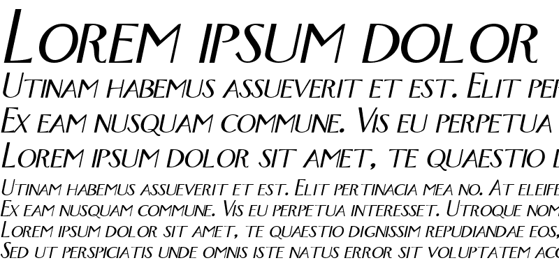 Sample of FoxTrot Italic
