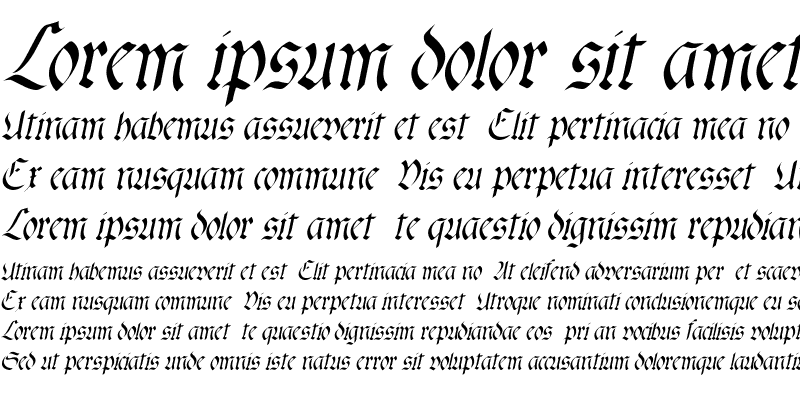 Sample of fracta Italic
