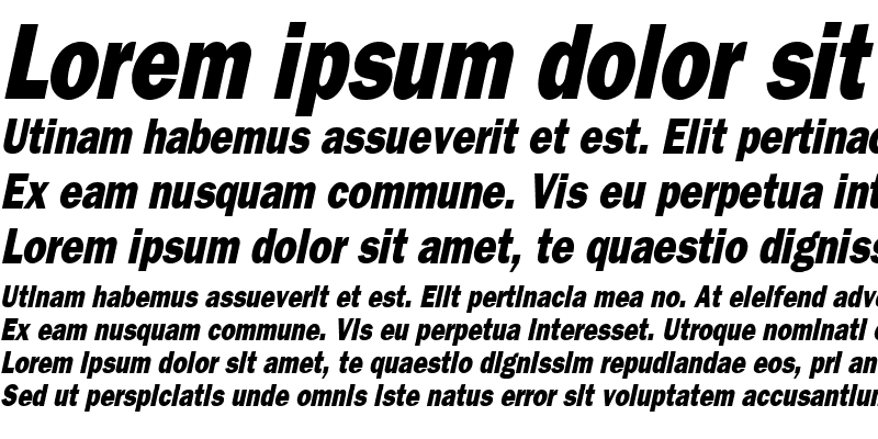 Sample of Francis Gothic Reduced Italic