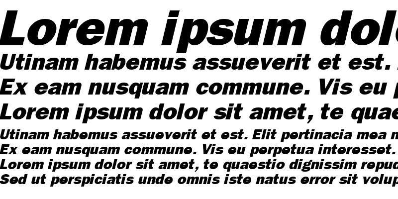 Sample of FrancisGothic Italic