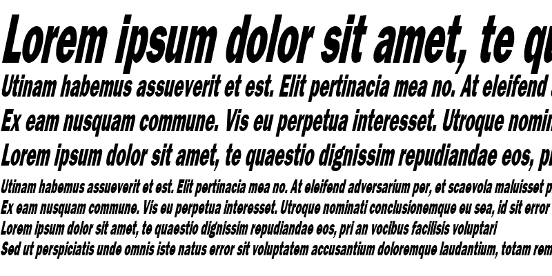 Sample of FrancisGothicThin Italic