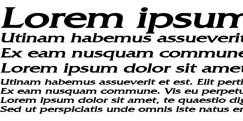 Sample of Franco Extended Bold Italic