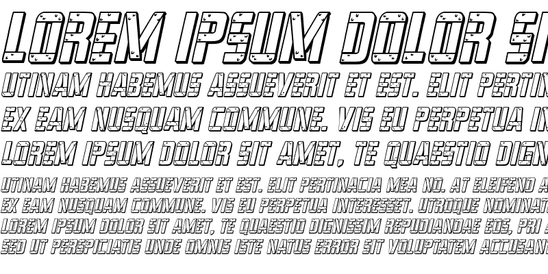 Sample of Frank-n-Plank 3D Bold Italic