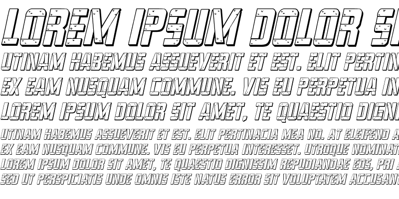 Sample of Frank-n-Plank 3D Italic