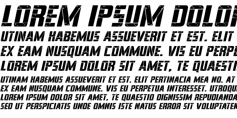 Sample of Frank-n-Plank Expanded Italic