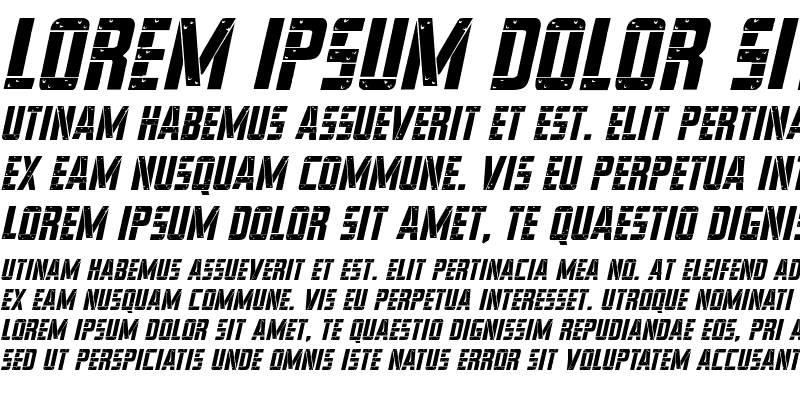 Sample of Frank-n-Plank Italic