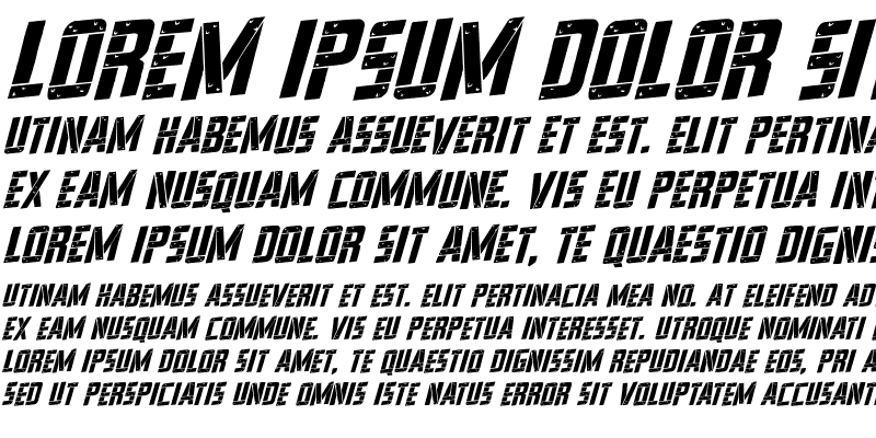 Sample of Frank-n-Plank Rotalic Italic