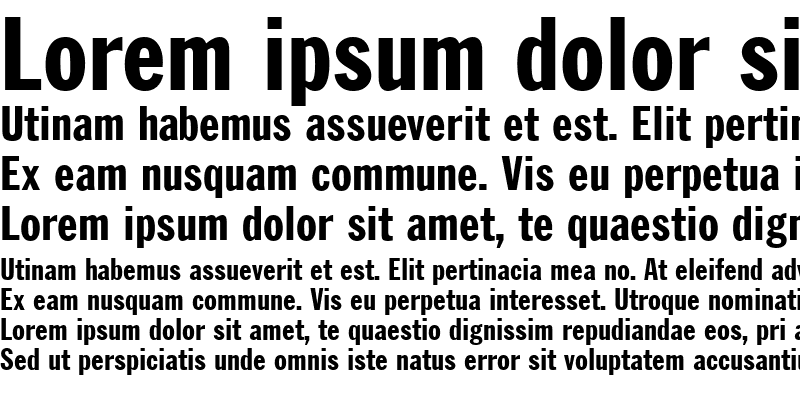 Sample of Franklin Goth Ext Condensed