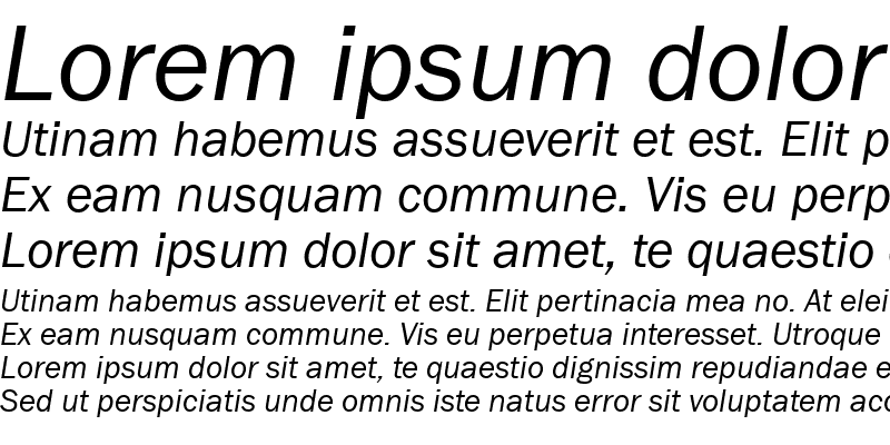 Sample of Franklin Gothic Book Italic