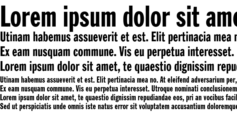 Sample of Franklin Gothic Extra Condensed