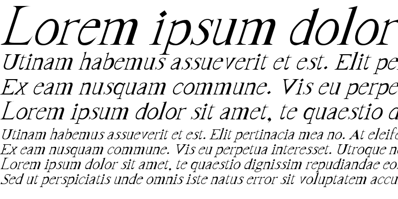 Sample of FrankTimes Italic
