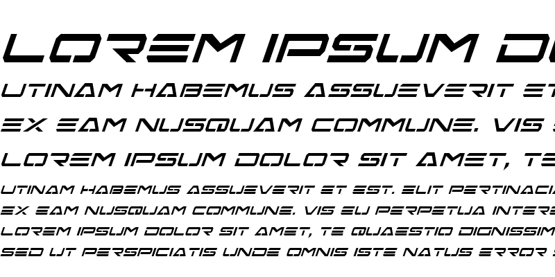 Sample of Free Agent Condensed Italic