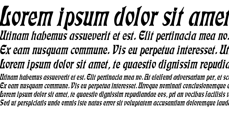 Sample of Freedom Condensed Italic