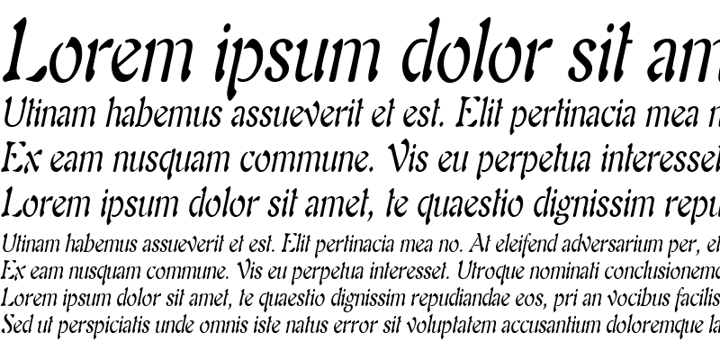 Sample of Freedom9Thin Italic