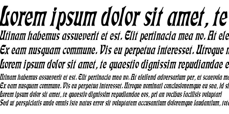 Sample of FreedomThin Italic