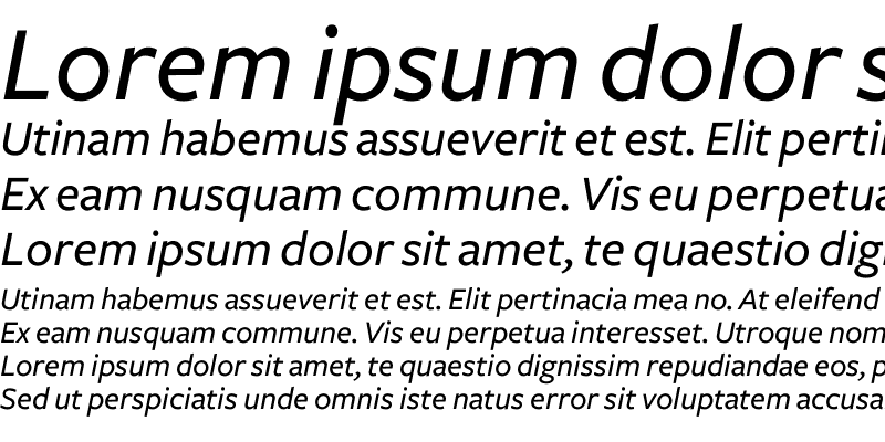 Sample of Freight Sans Medium Italic