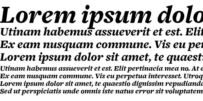 Sample of FreightText BlackItalic