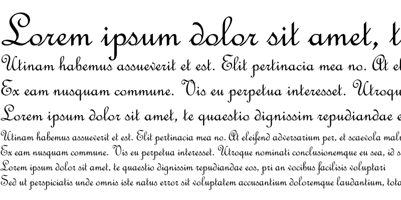 Sample of French Script AT Regular
