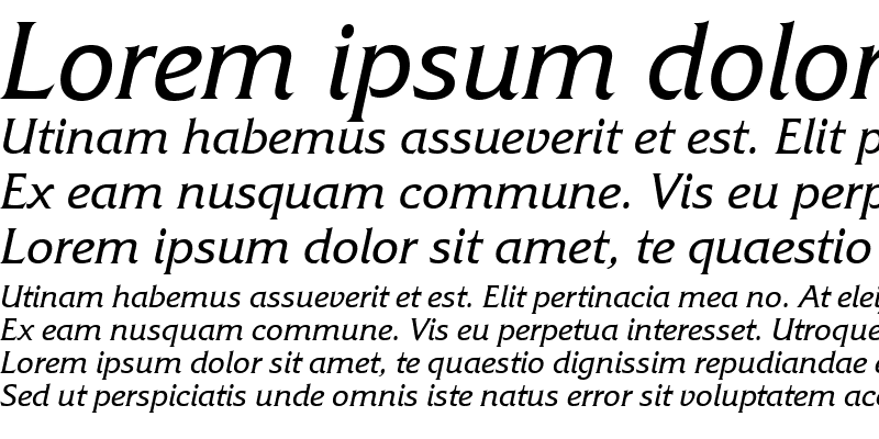 Sample of FrizQuaT Italic