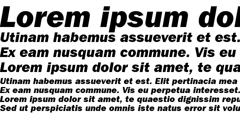 Sample of FrnkGothITC HvIt BT Heavy Italic