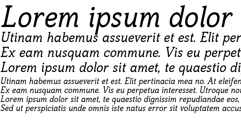 Sample of Frontenac Italic