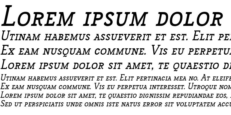 Sample of Frontenac Small Caps Italic