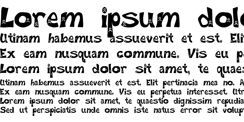 Sample of Frowny Font