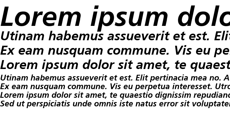 Sample of Frugal Sans Bold Italic