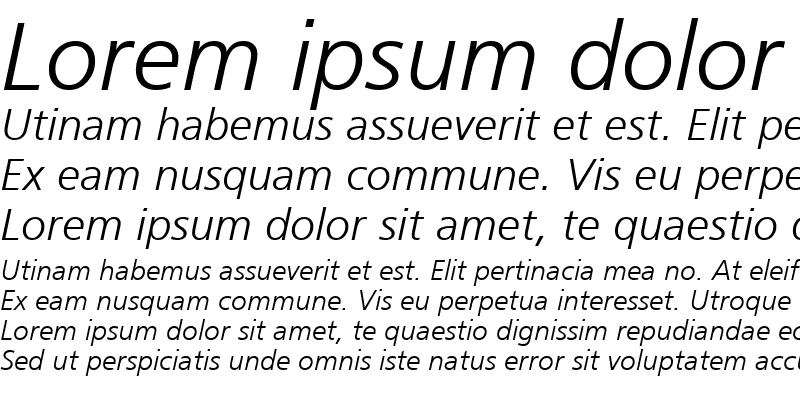 Sample of Frugal Sans Italic