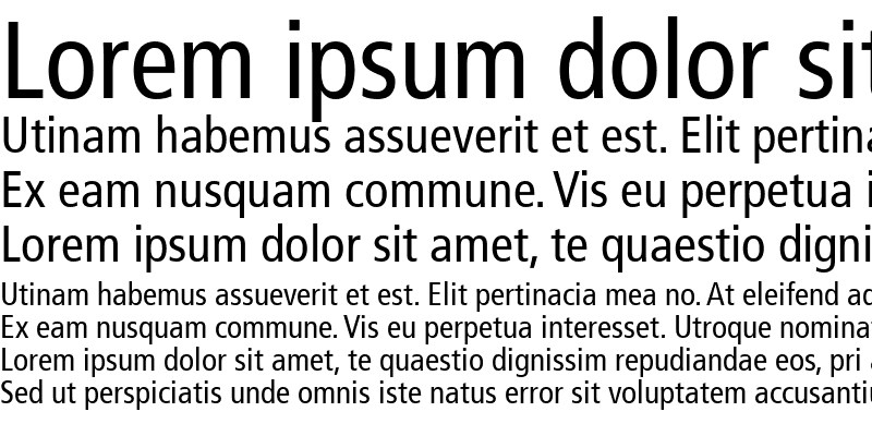 Sample of Frutiger 57Cn