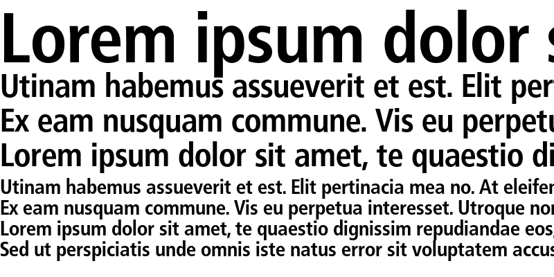 Sample of Frutiger BQ