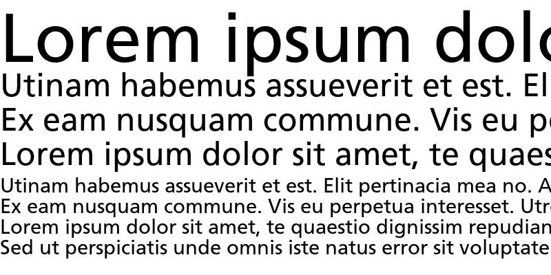 Sample of Frutiger CE 55