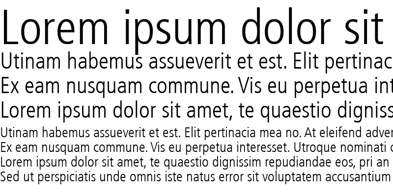 Sample of Frutiger47-CondensedLight