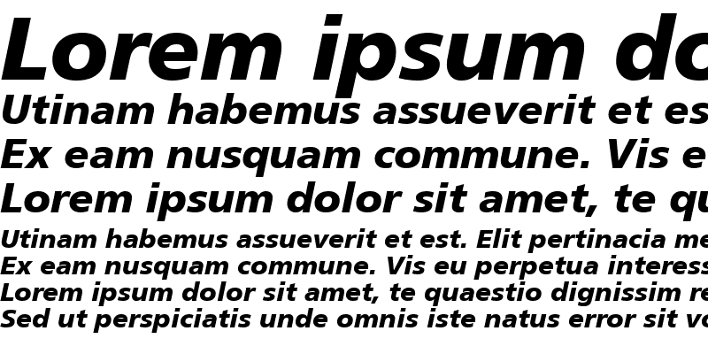 Sample of Frutiger76-Black BlackItalic