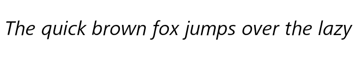 Preview of FrutigerNextLT Regular Italic