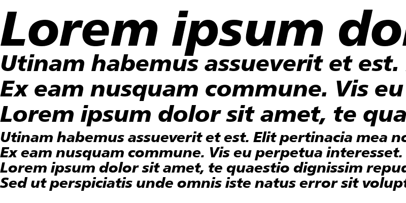 Sample of Frutus T Bold Italic