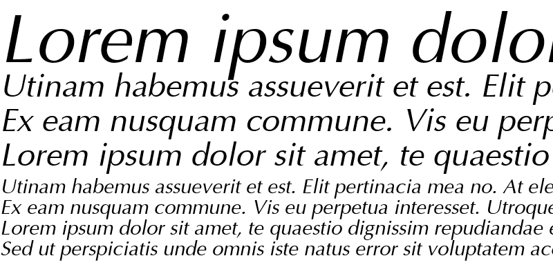 Sample of ft5i Italic