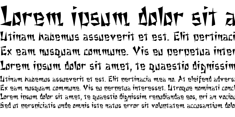 Sample of Fu Manchu Regular