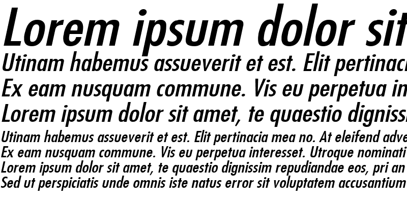 Sample of Fuji Wide Italic