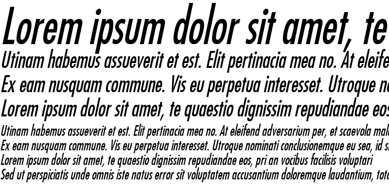 Sample of FujiCondensed Italic