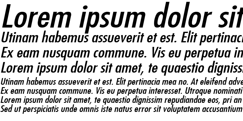 Sample of FujiWide Italic