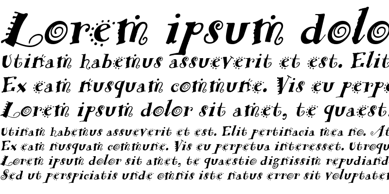Sample of Funstuff Bold Italic