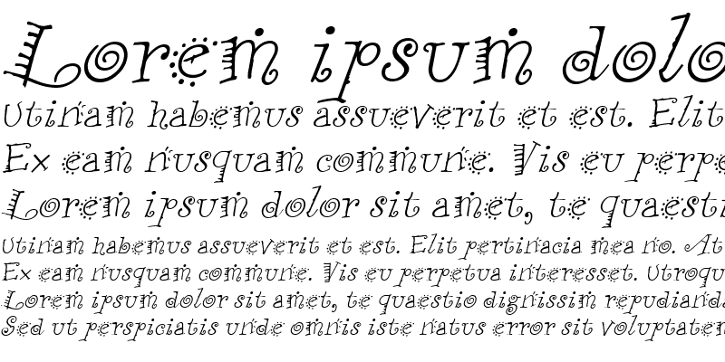 Sample of Funstuff Italic